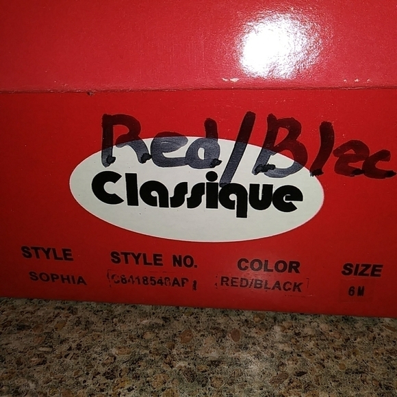Classique Red black Sophia pump size 6 M - Picture 9 of 10